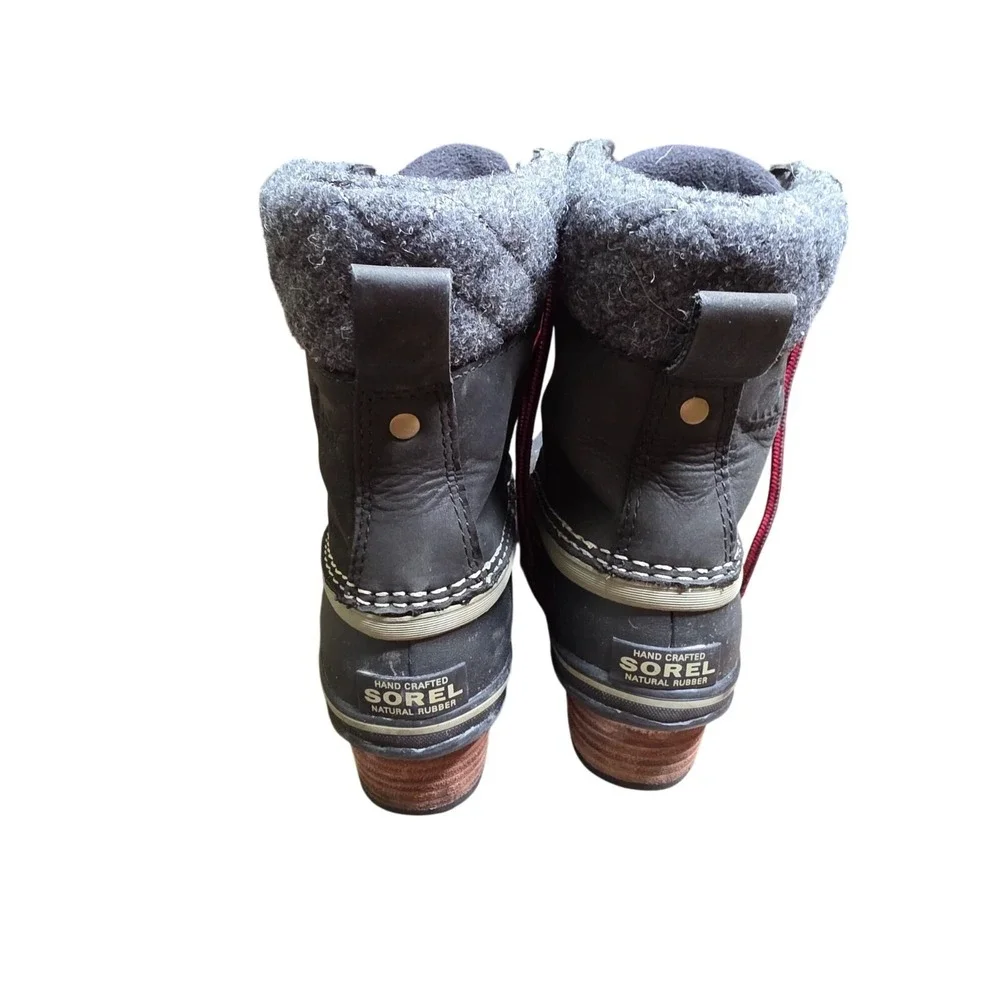 Sorel Slimpack Lace II Women's Size 9 Duck Boots Black NL2348-010 Snow Boots siz